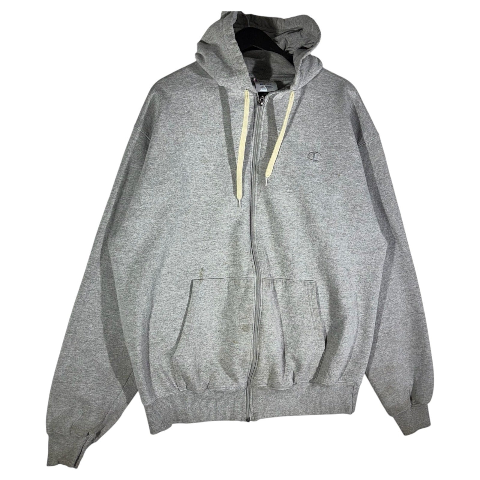 Collection of Champion Embroidered Logo Full Zip Tonal Hoodie in a gallery layout