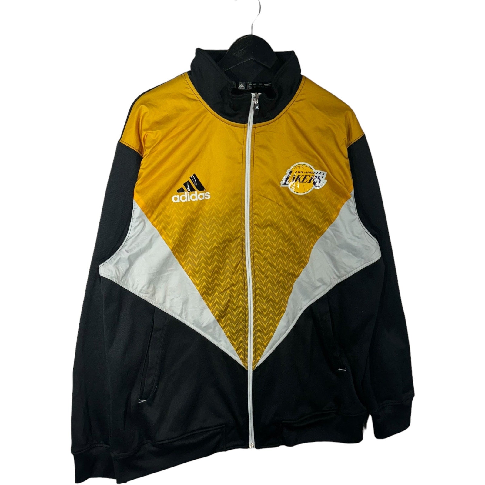 Collection of Adidas Los Angeles Lakers NBA Warm Up Zip Jacket in a gallery layout