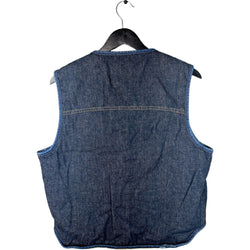 Collection of Vintage Roebucks Sherpa Lined Denim Vest in a gallery layout