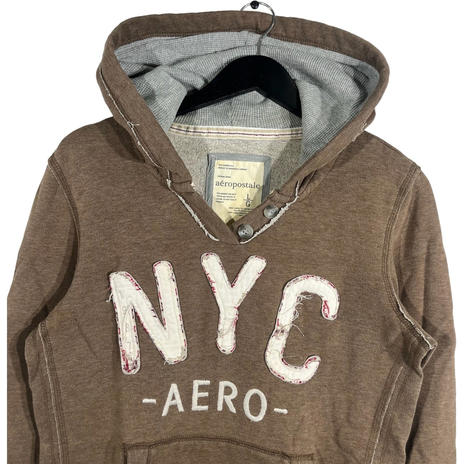 Collection of Women's Aeropostale NYC Pullover Hoodie in a gallery layout