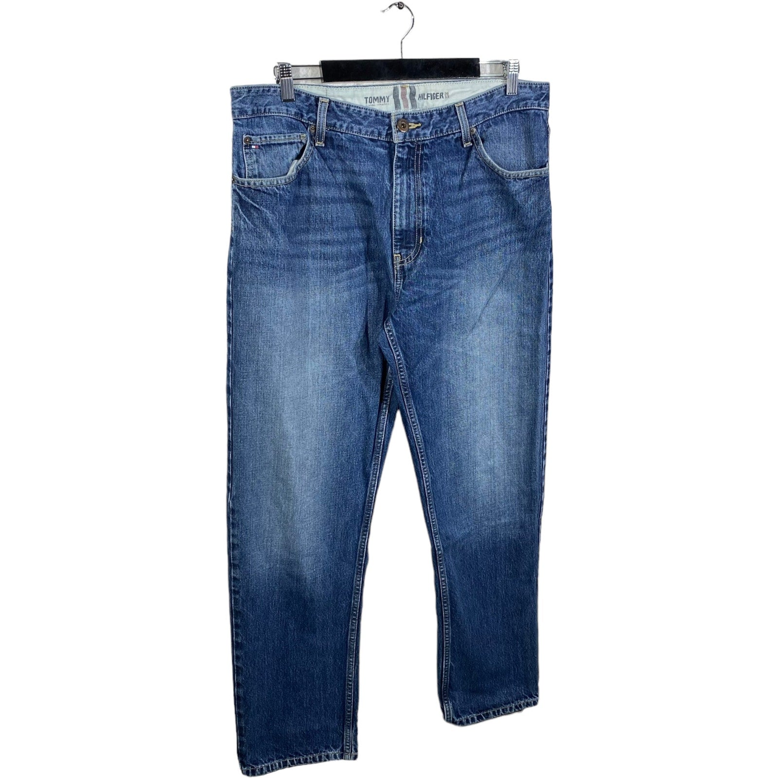 Collection of Tommy Hilfiger Denim Straight Leg Jeans 36x30 in a gallery layout