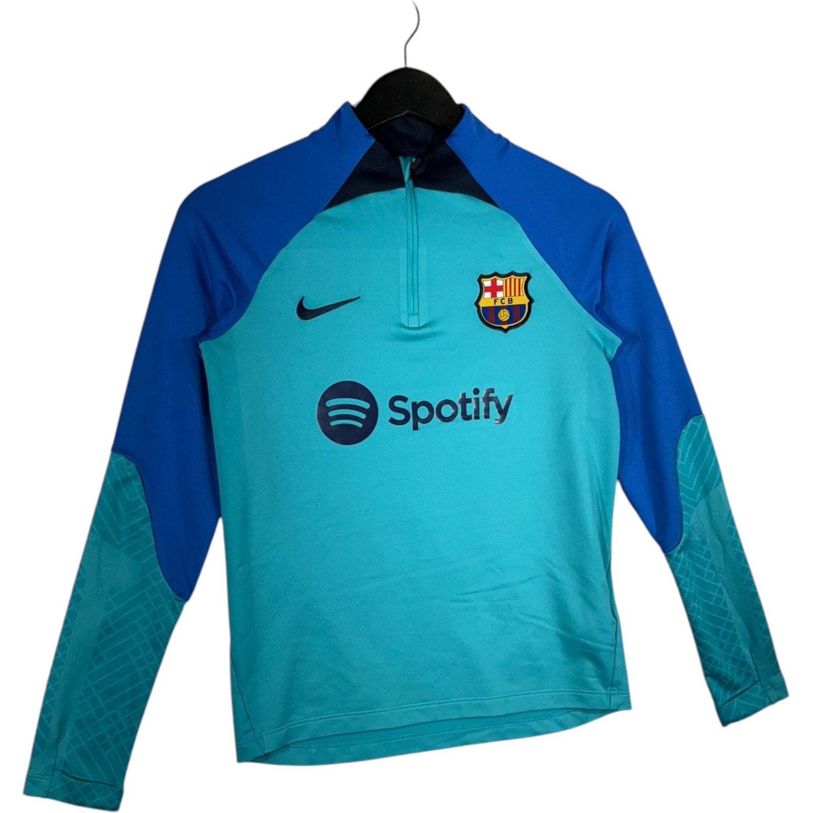 Collection of Nike Dri Fit FC Barcelona 1/4 Zip Pullover in a gallery layout