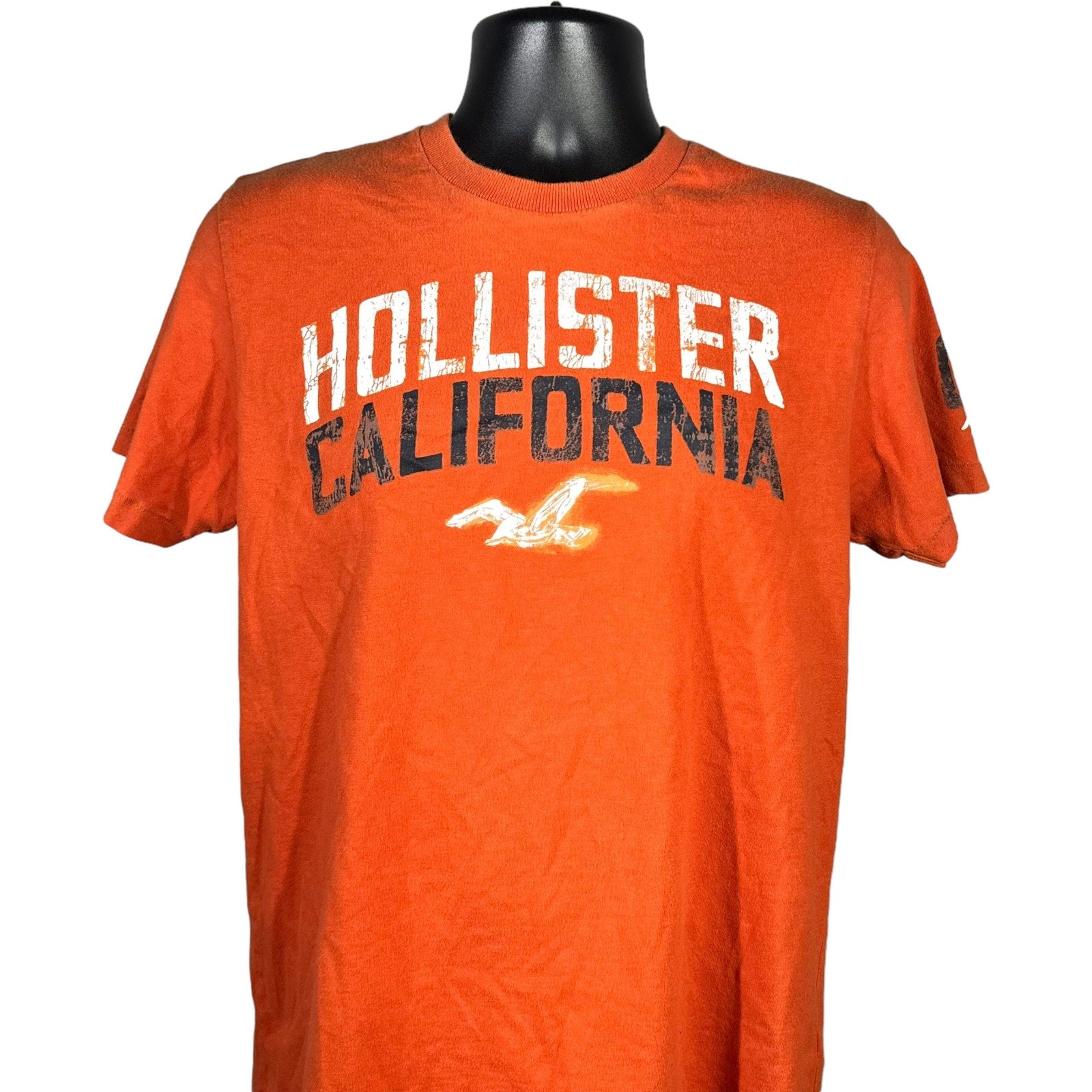 Collection of Hollister California Logo Spellout Short Sleeve Tee in a gallery layout