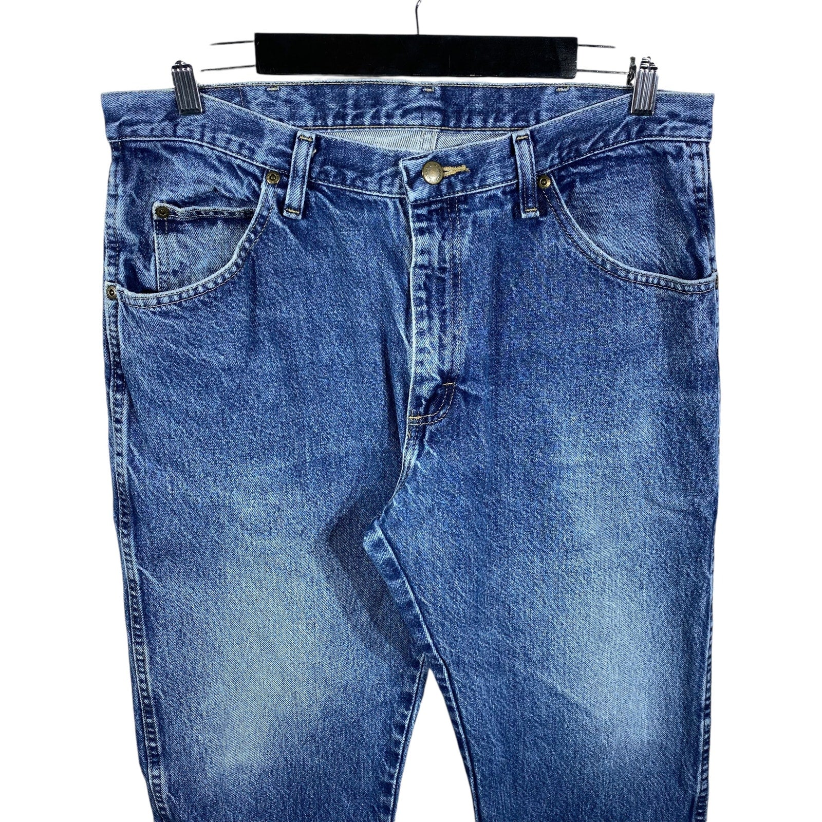 Collection of Wrangler Denim Straight Leg Jeans in a gallery layout