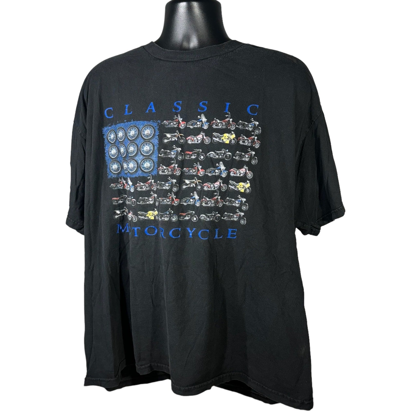 Collection of Classic Motorcycles Flag Tee in a gallery layout