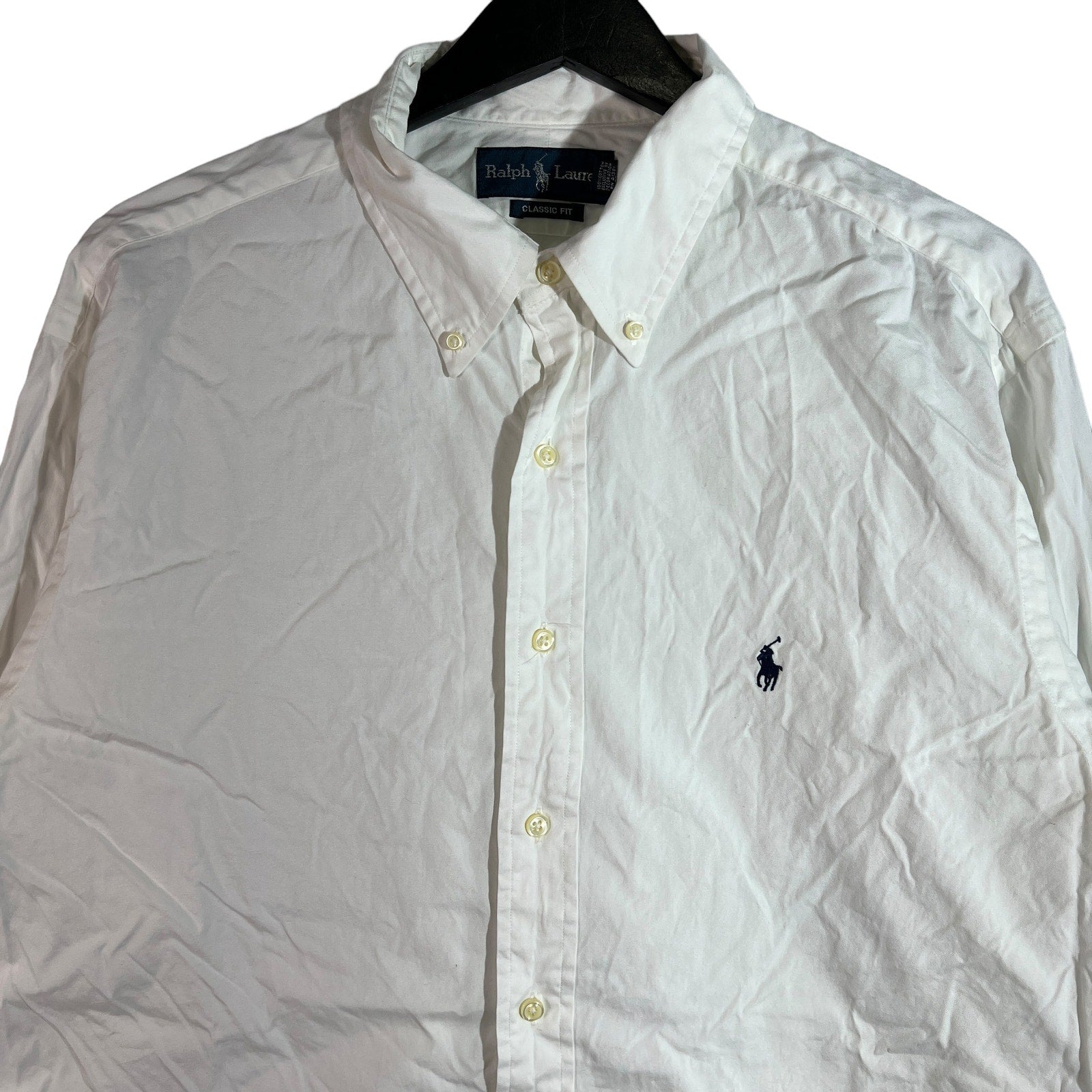 Collection of Ralph Lauren Classic Fit Long Sleeve Button Down Dress Shirt in a gallery layout