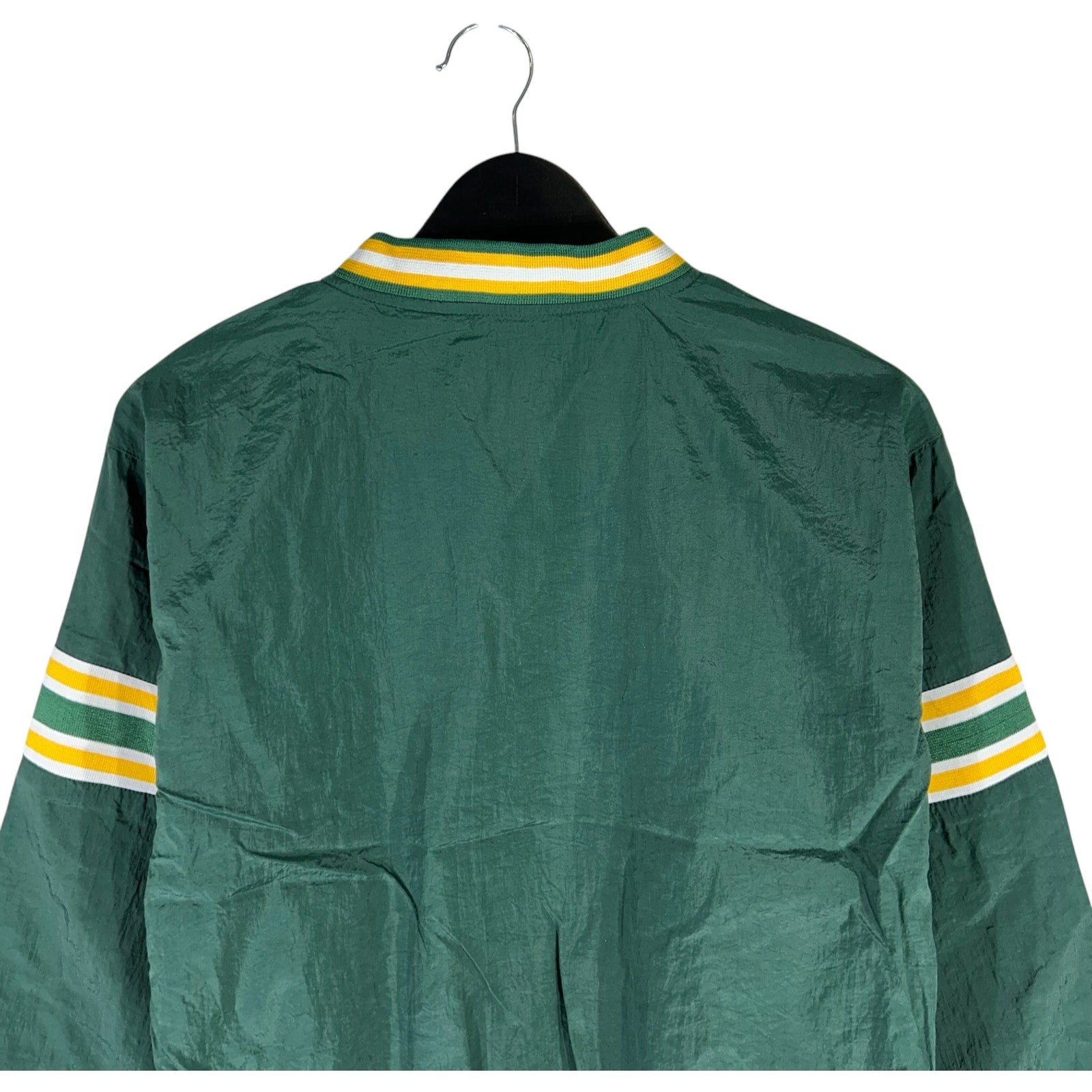 Collection of Vintage Youth NFL Green Bay Packers Nylon Warm-Up Jacket in a gallery layout