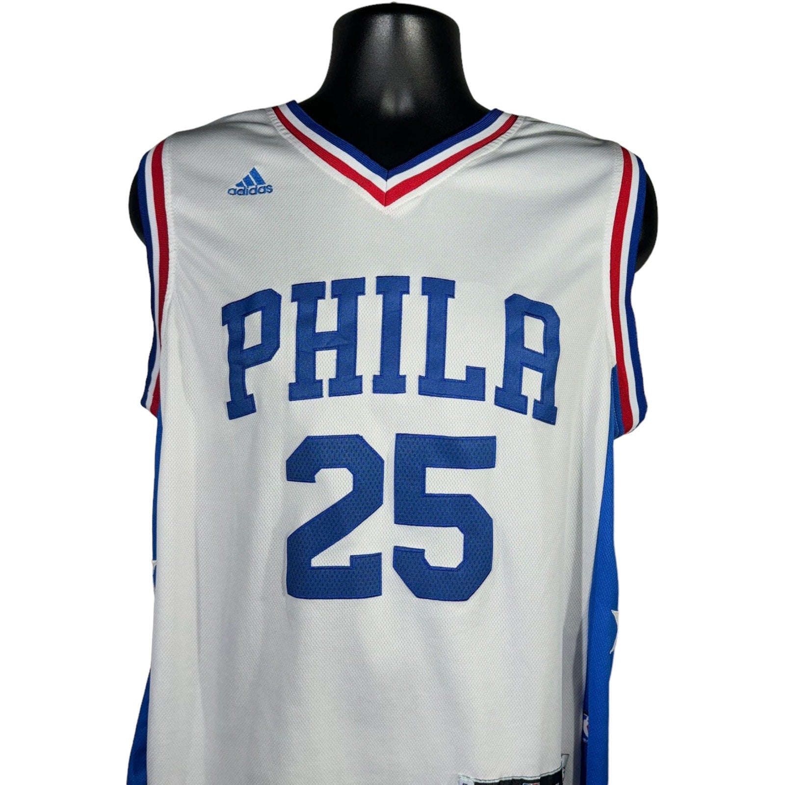 Collection of Adidas NBA Philadelphia 76ers #25 Ben Simmons Jersey in a gallery layout