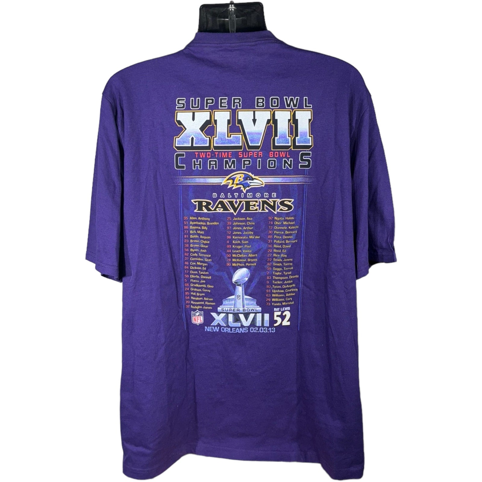 Collection of Baltimore Ravens Super Bowl XLVII Champs 2012 NFL Tee in a gallery layout