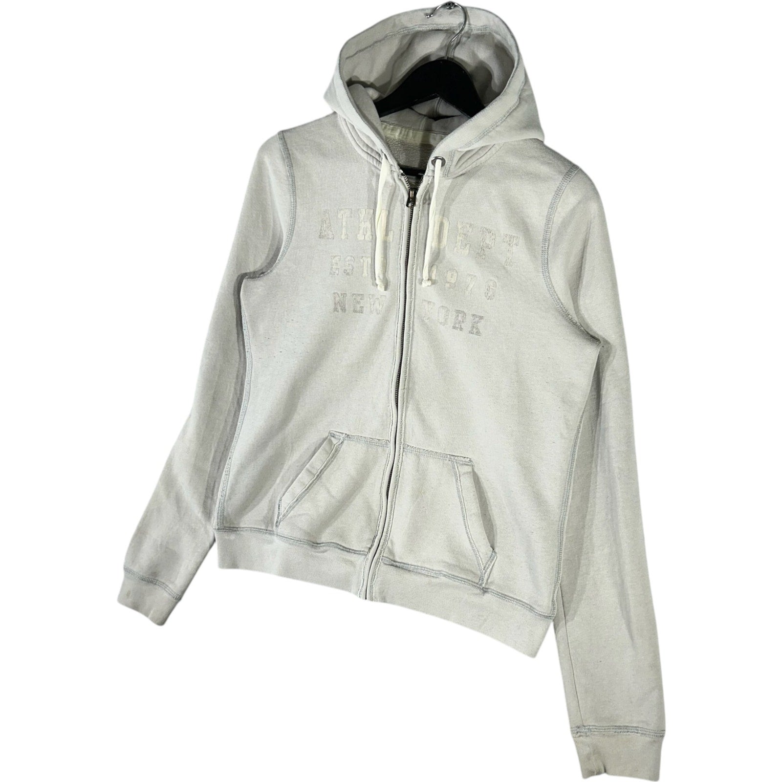 Collection of Abercrombie & Fitch Athl. Dept. Full Zip Hoodie in a gallery layout