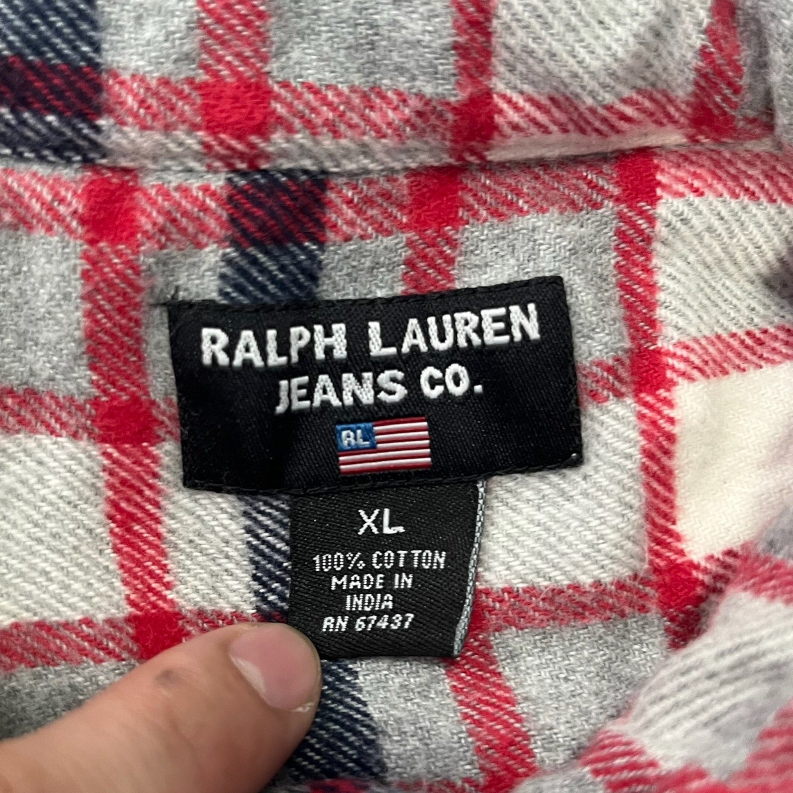 Collection of Ralph Lauren Jeans Co. Plaid Long Sleeve Flannel in a gallery layout