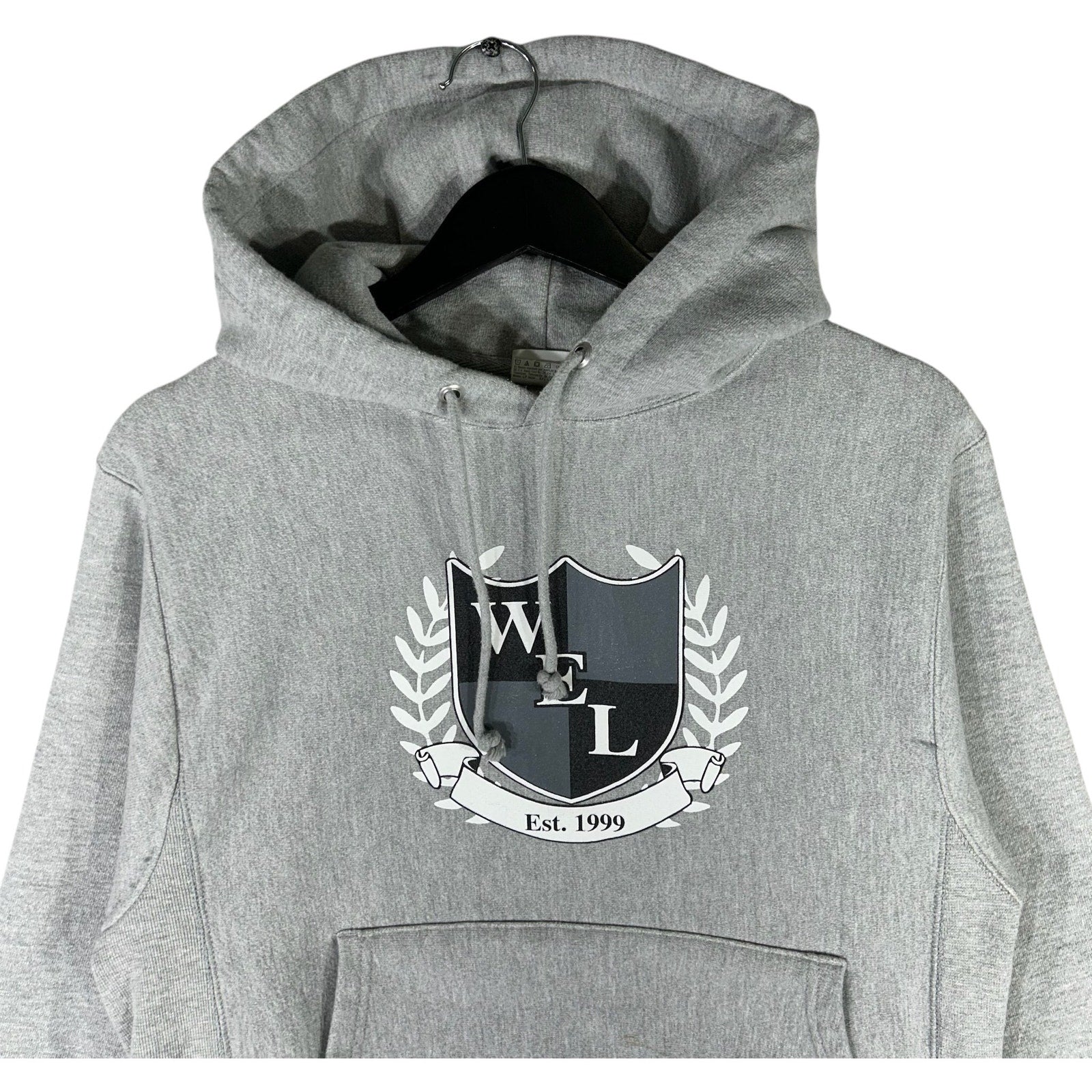 Collection of Champion Reverse Weave "Walter & Edward Luedke" Crest Hoodie in a gallery layout