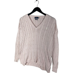 Collection of Polo Ralph Lauren Pullover V-Neck Cable Knit Sweater in a gallery layout