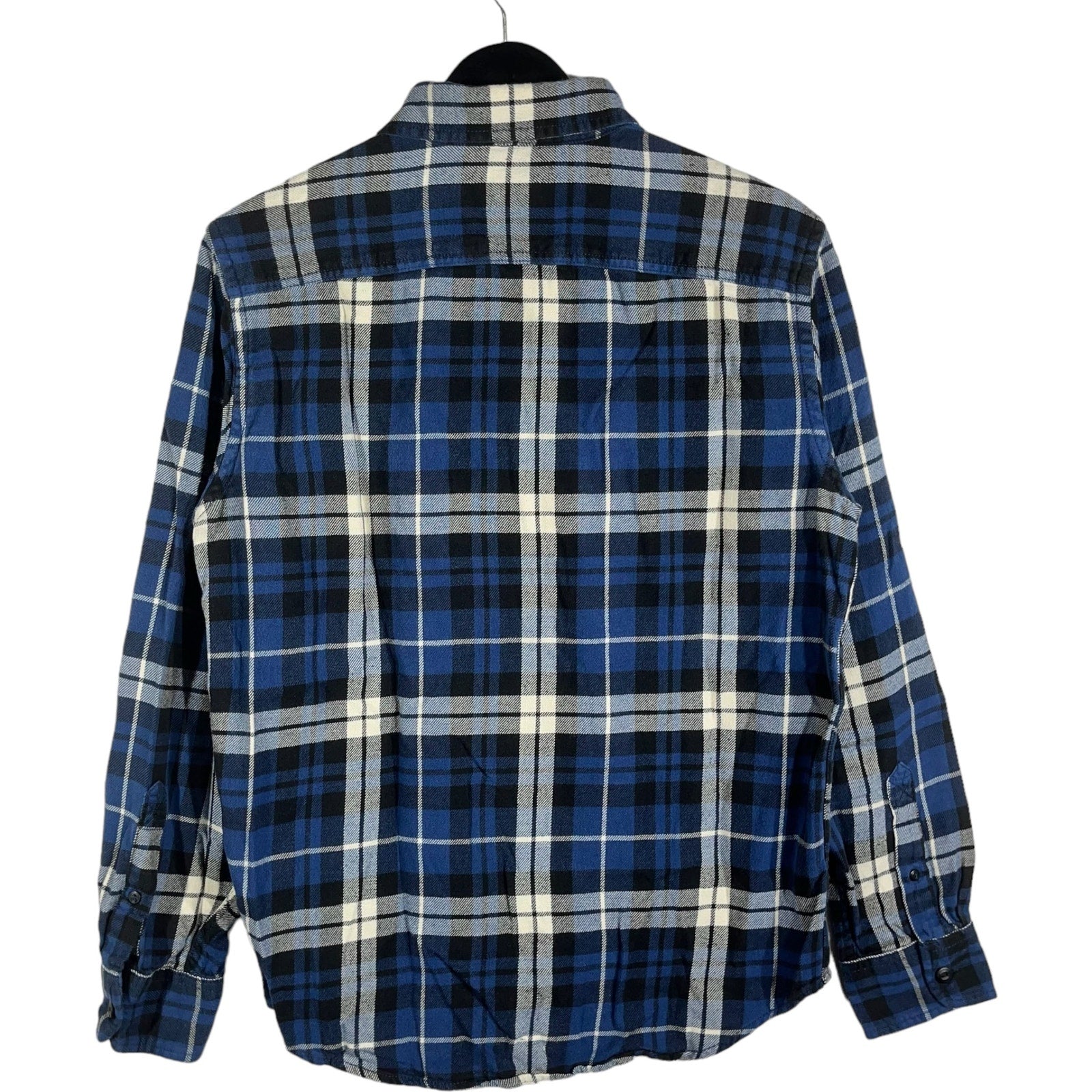 Collection of American Eagle Plaid Long Sleeve Flannel in a gallery layout