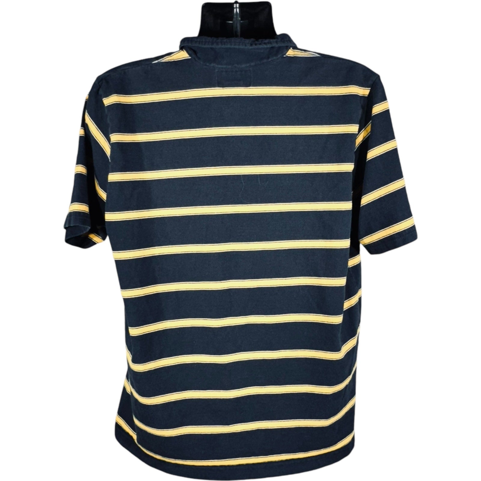 Collection of Abercrombie & Fitch Short Sleeve Striped Polo in a gallery layout