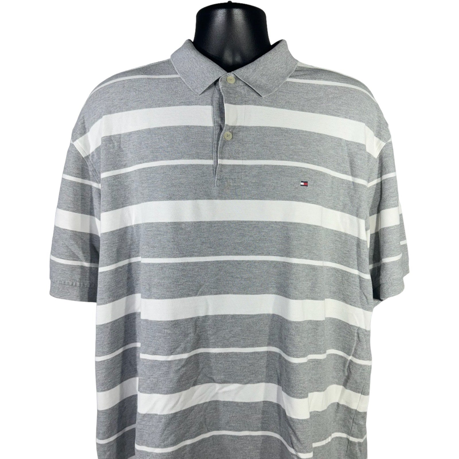 Collection of Tommy Hilfiger Striped Short Sleeve Polo in a gallery layout