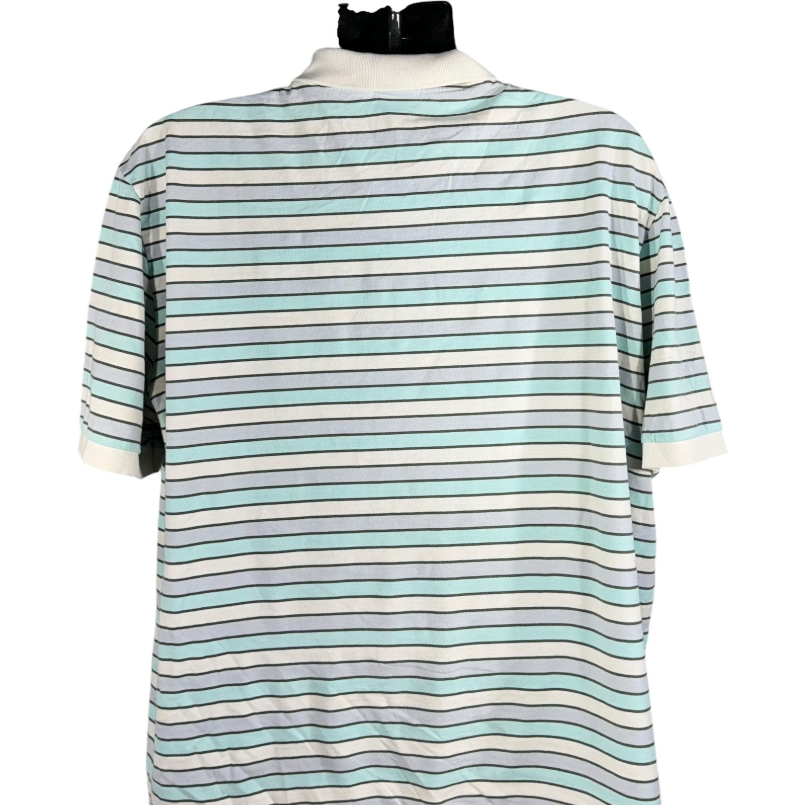 Collection of Lacoste Striped Short Sleeve Polo in a gallery layout