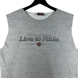 Collection of Vintage Harley Davidson "Live To Ride" Sweatshirt Tank Top in a gallery layout