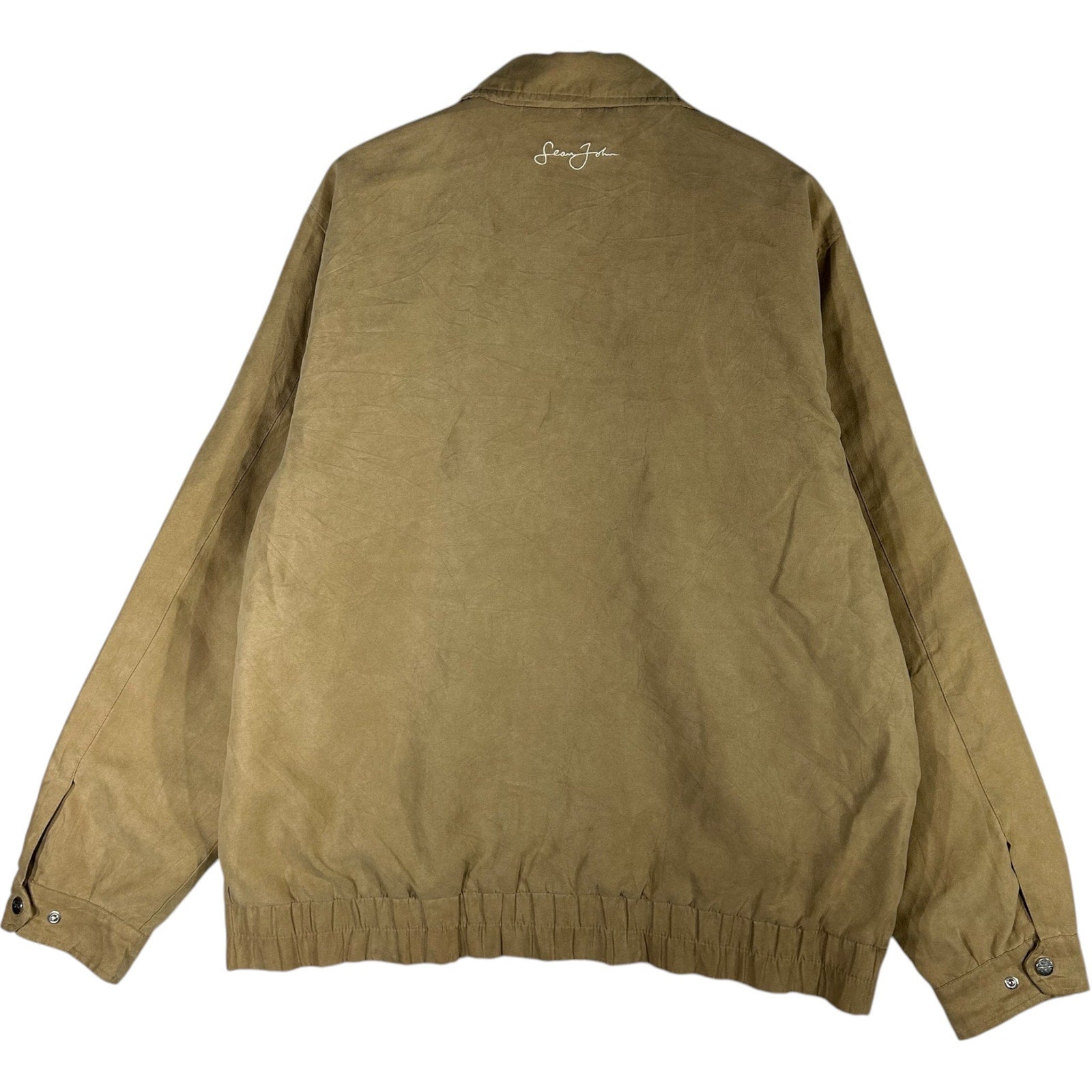 Collection of Sean John Full-Zip Faux Suede Bomber Jacket in a gallery layout