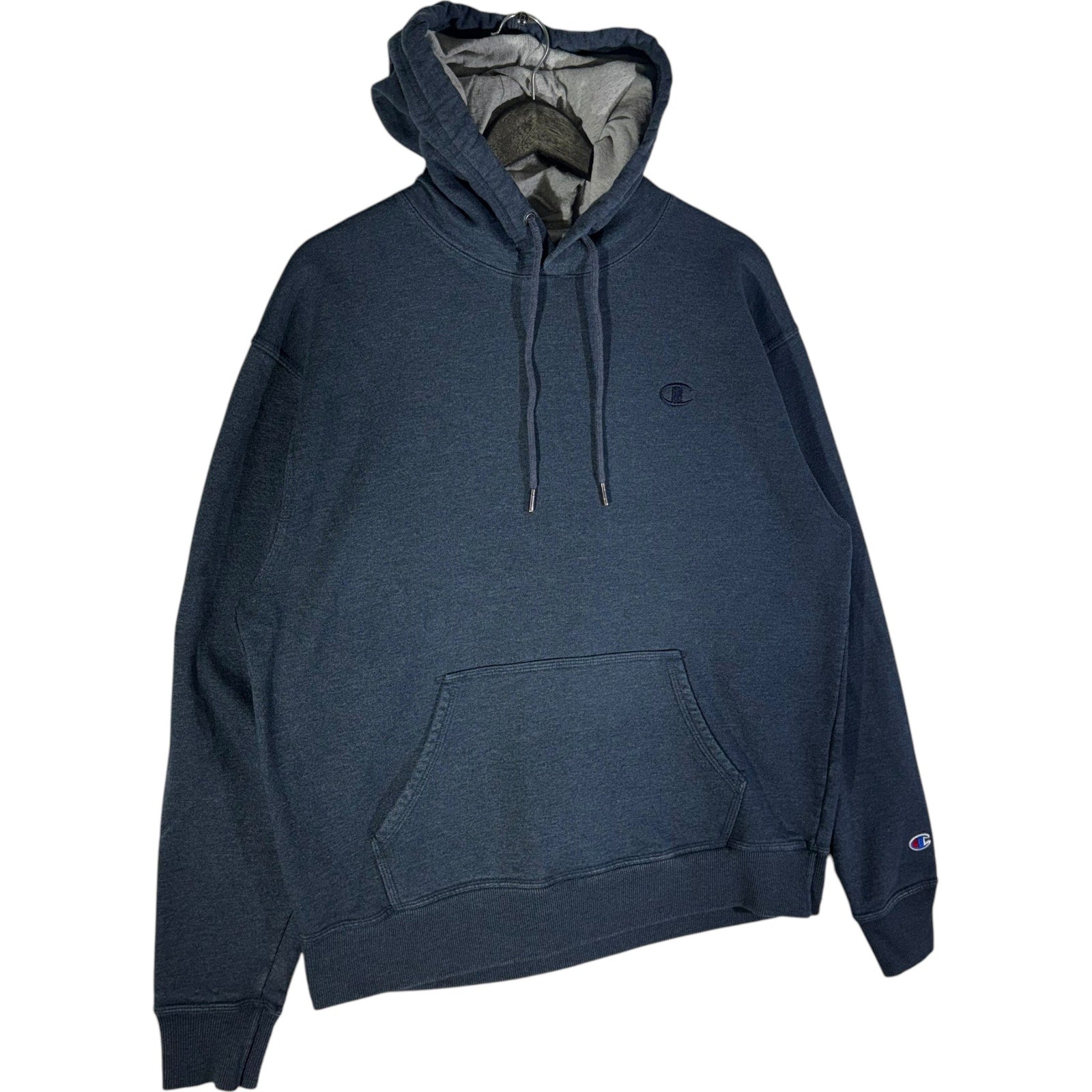 Collection of Champion Embroidered Logo Tonal Pullover Hoodie in a gallery layout