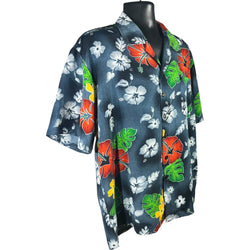 Collection of Hawaiian Hibiscus Flowers Short Sleeve Button Up in a gallery layout