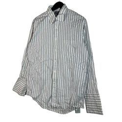 Collection of Lands End Striped Long Sleeve Button Down in a gallery layout