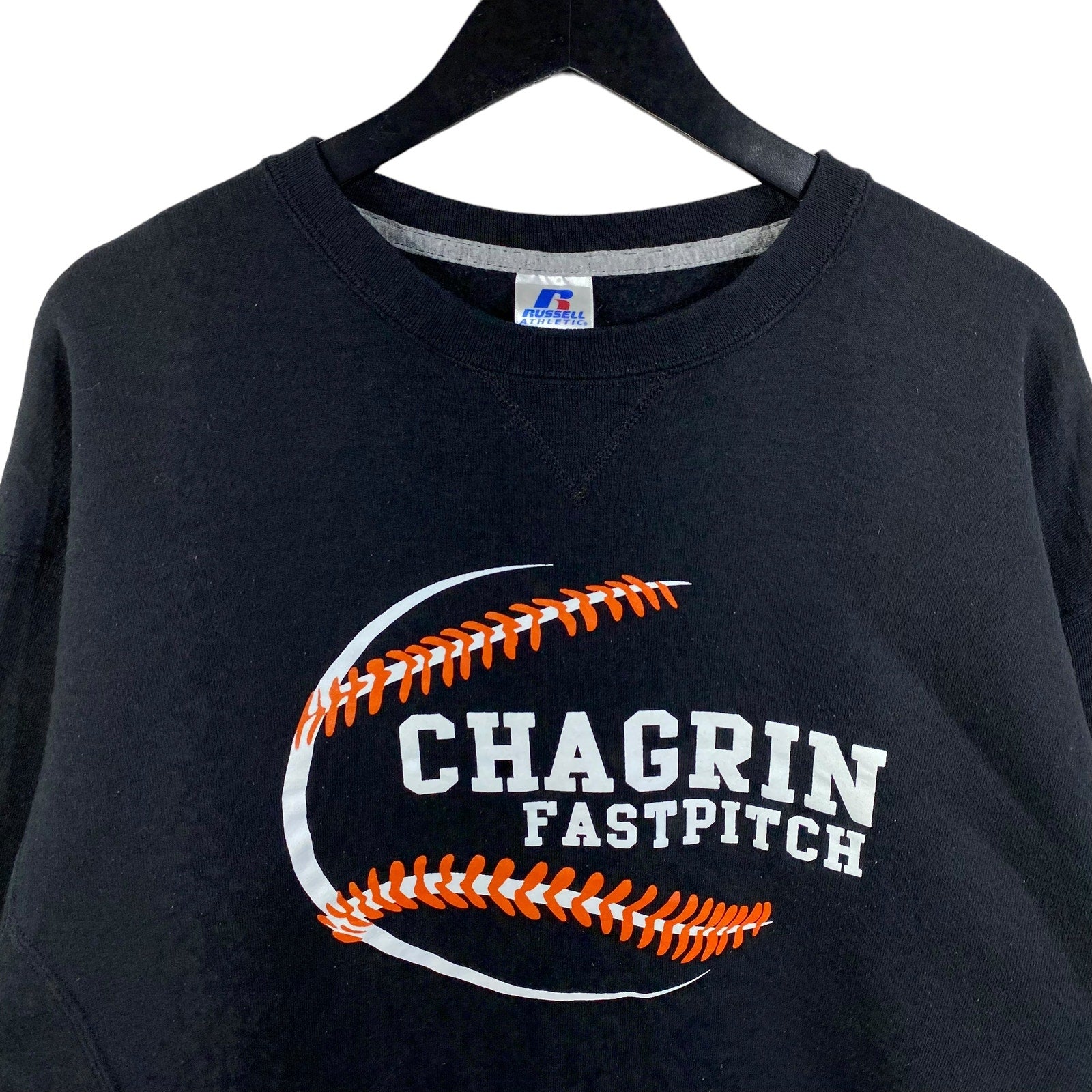 Collection of Russell Athletic Chagrin Fast Pitch Crewneck in a gallery layout