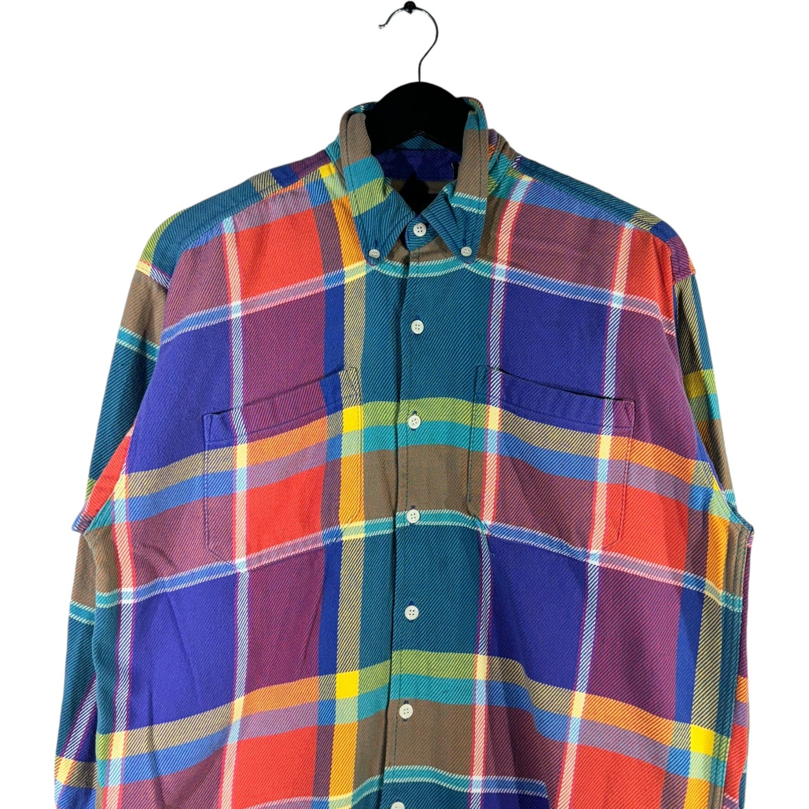 Collection of Gap Plaid Long Sleeve Flannel in a gallery layout