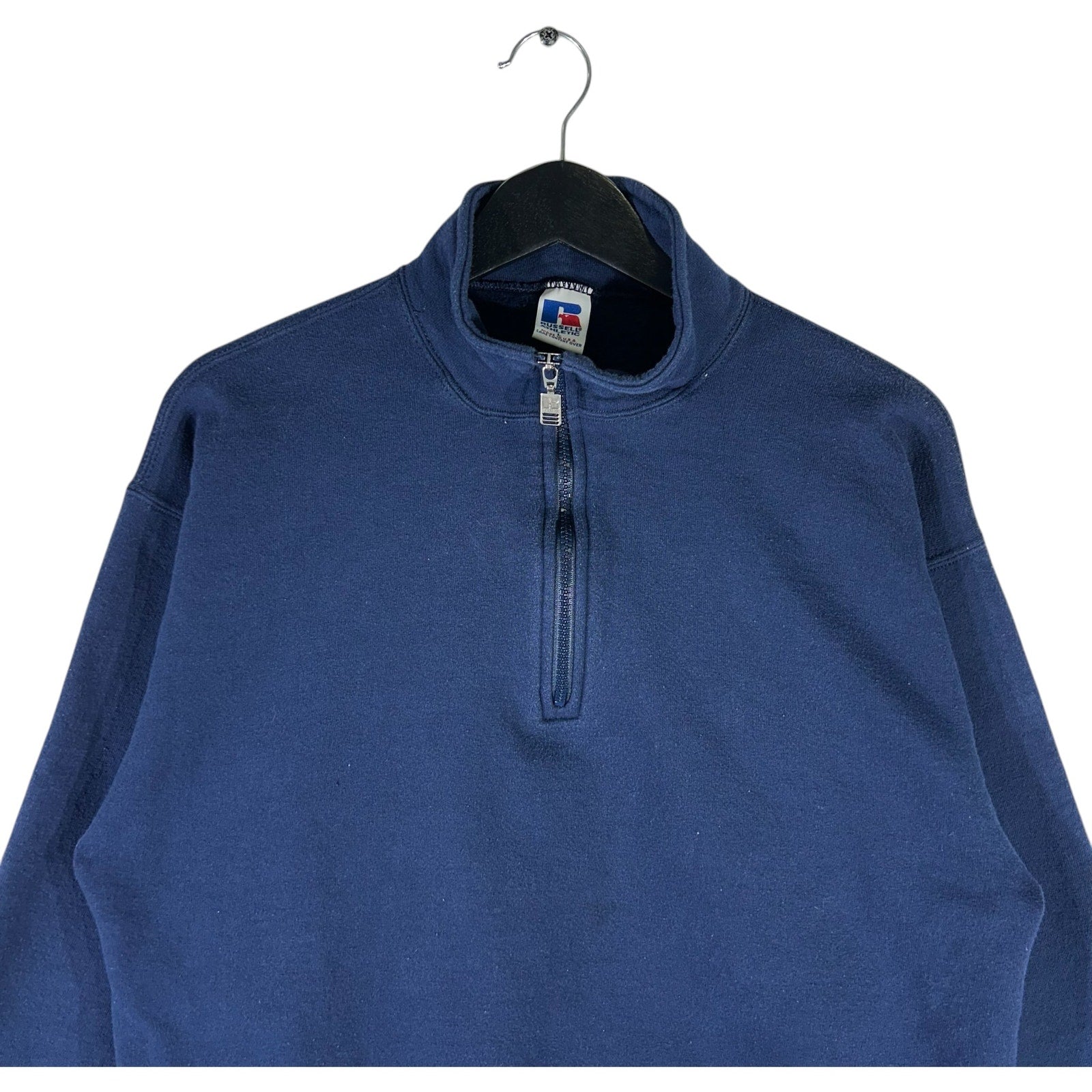 Collection of Vintage Russell Athletic 1/4 Zip Sweatshirt in a gallery layout