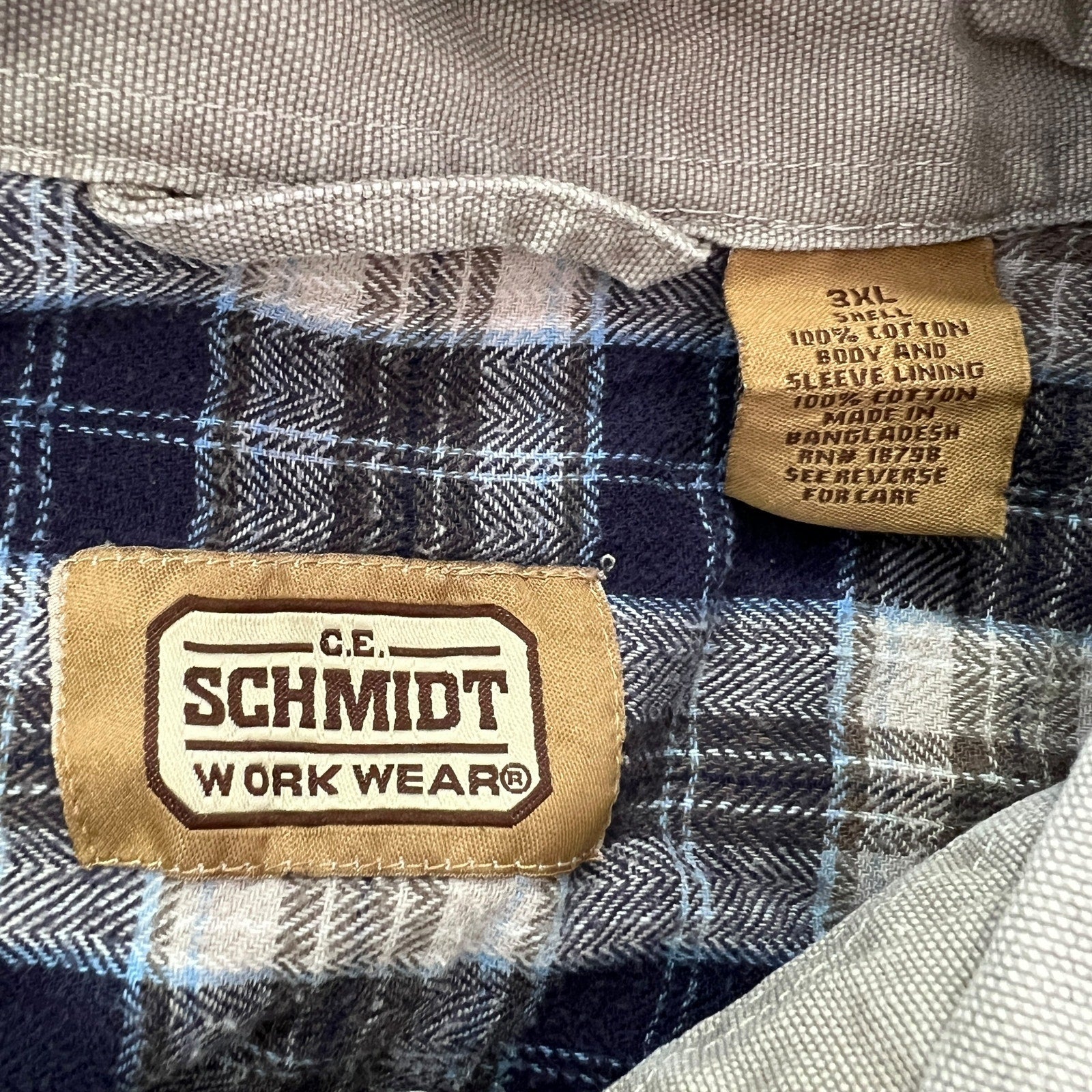 Collection of Shmidt Workwear Flannel Lined Workwear Button Down in a gallery layout