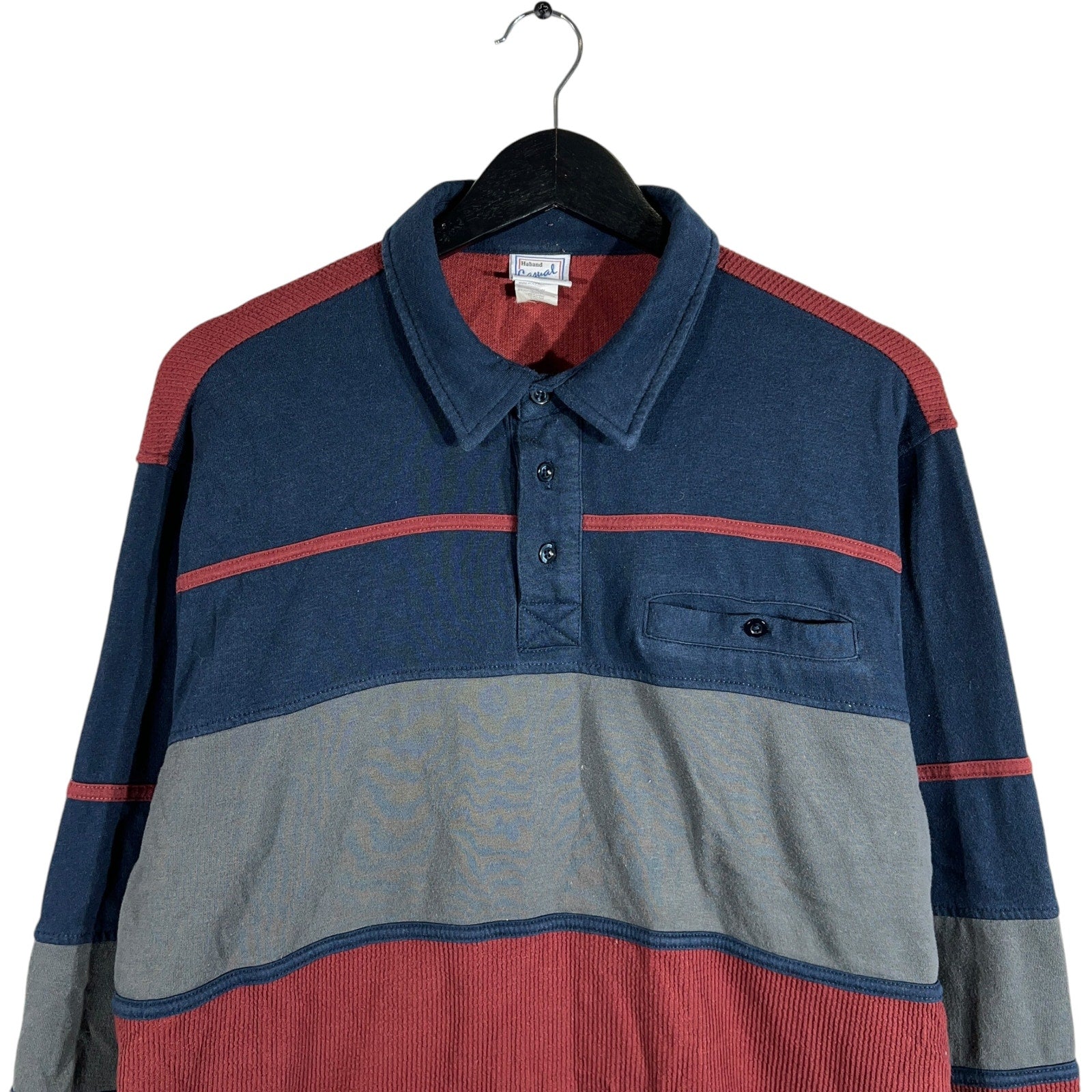 Collection of Casual Joe Chest Pocket Long Sleeve Polo in a gallery layout