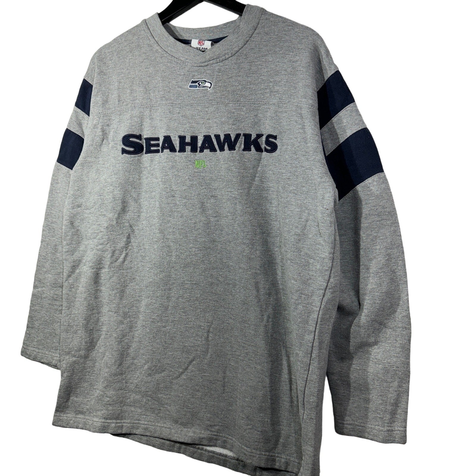 Collection of Seattle Seahawks NFL Embroidered Crewneck in a gallery layout