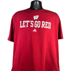 Collection of Adidas University of Wisconsin "Let's Go Red" Tee in a gallery layout