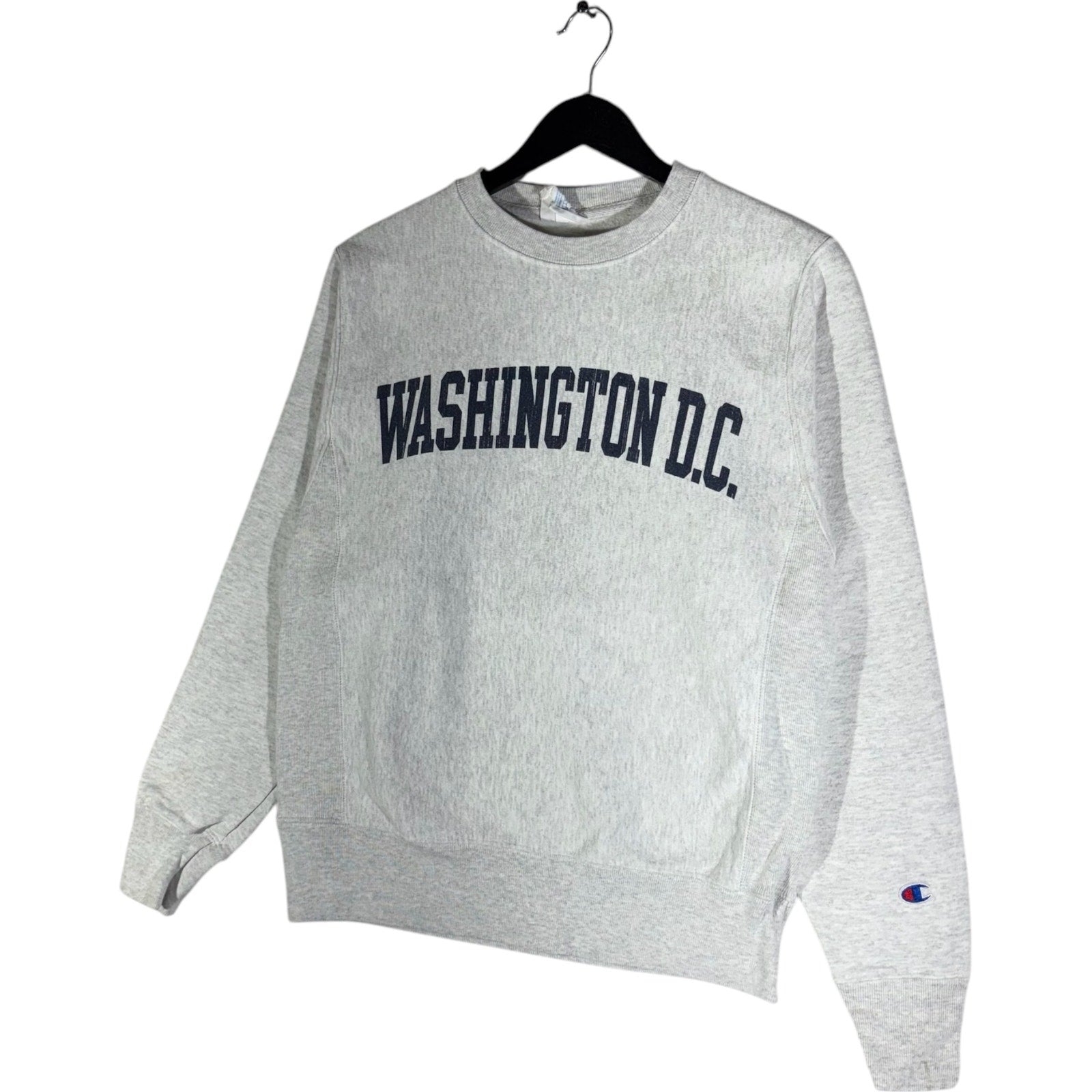 Collection of Champion Reverse Weave Washington DC Spellout Souvenir Crewneck in a gallery layout