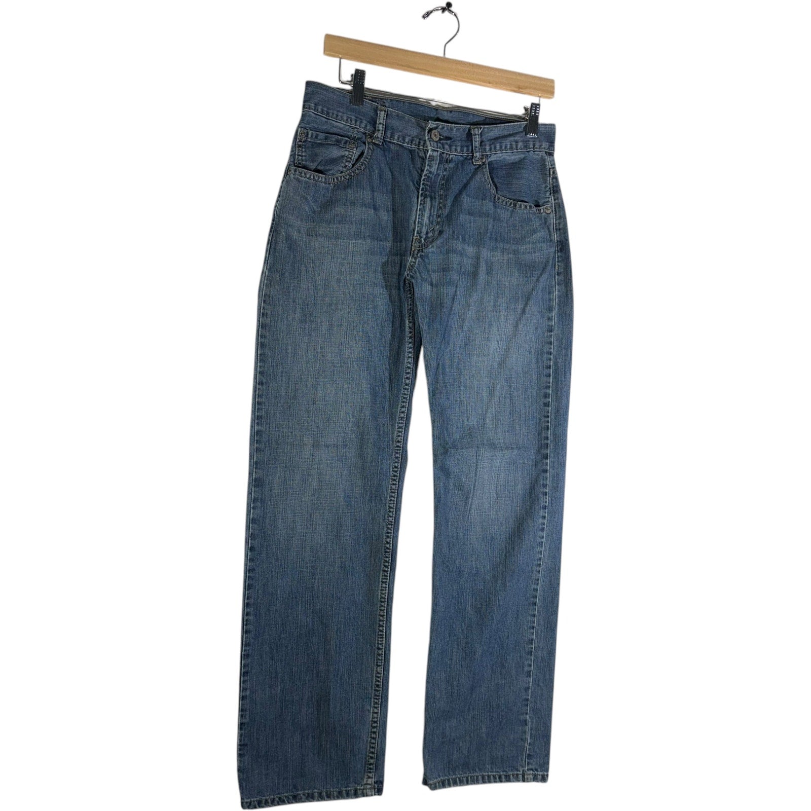 Collection of Youth Levi's 505 Denim Straight Leg Jeans 20 Reg in a gallery layout