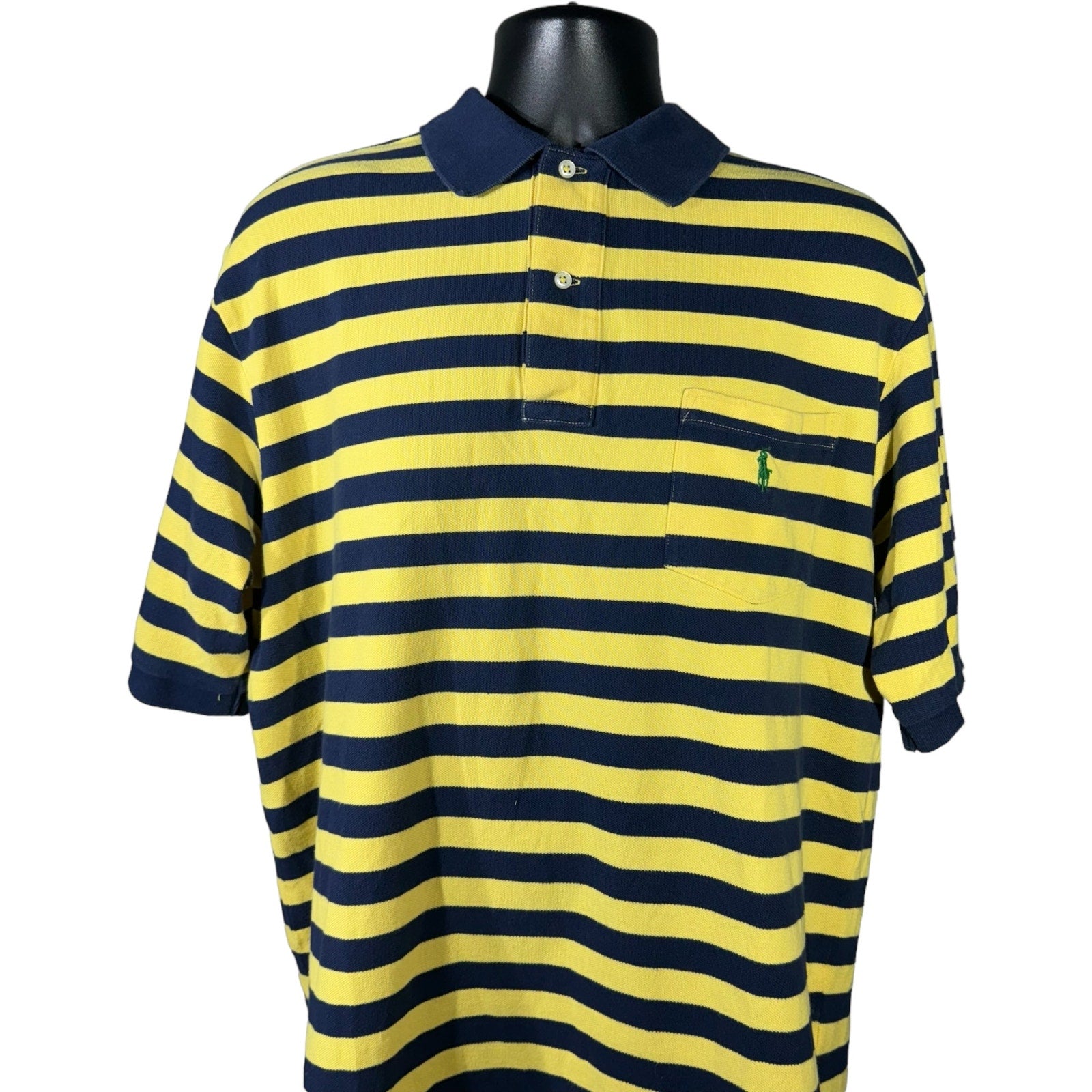 Collection of Vintage Polo Ralph Lauren Short Sleeve Striped Polo in a gallery layout