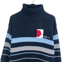 Collection of NWT SouthPole Turtleneck Striped Sweater in a gallery layout