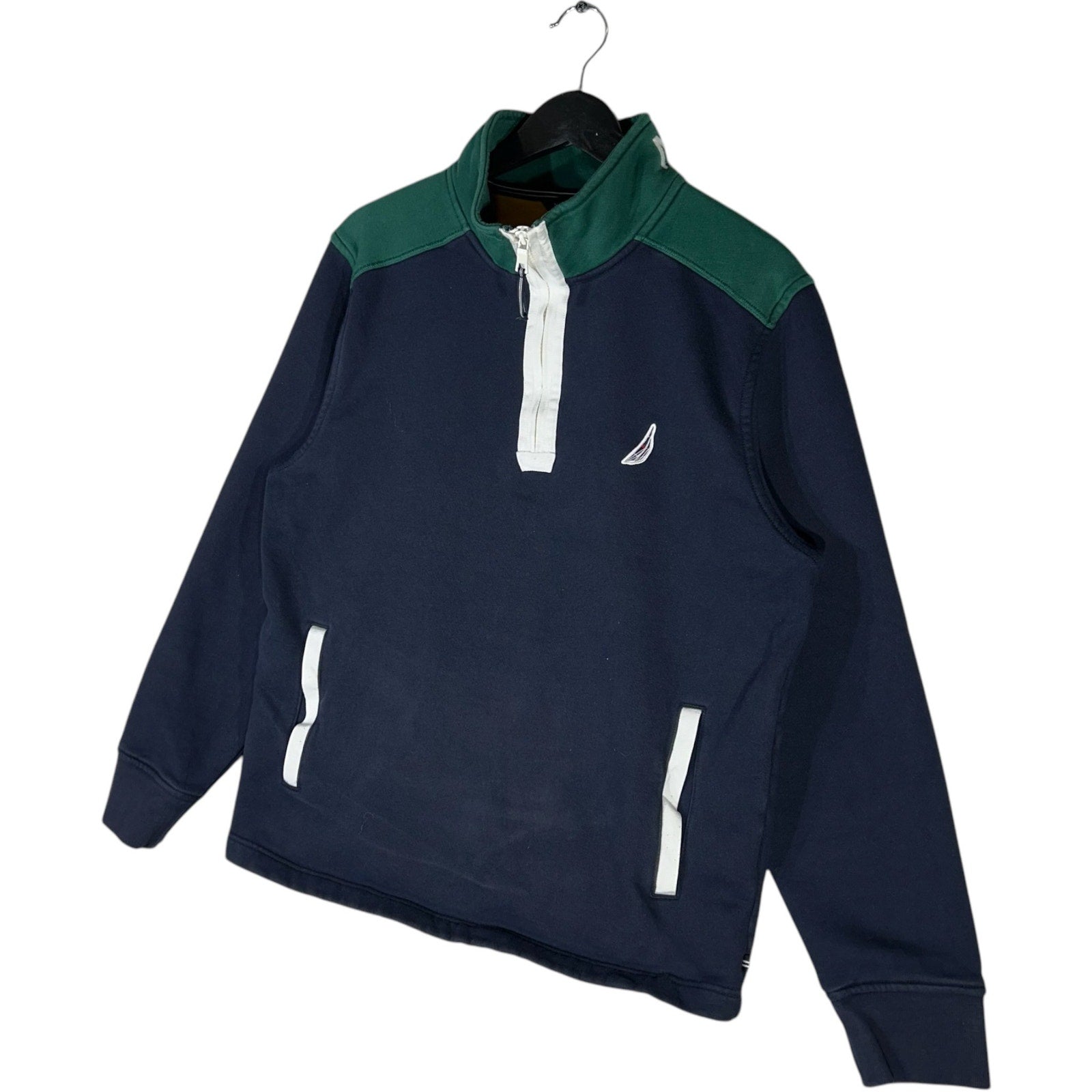 Collection of Nautica Mini Logo 1/4 Zip Sweatshirt in a gallery layout
