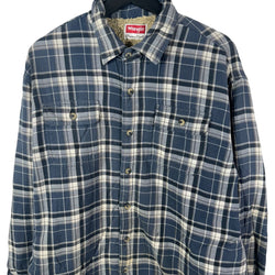 Collection of Wrangler Button Up Plaid Flannel in a gallery layout