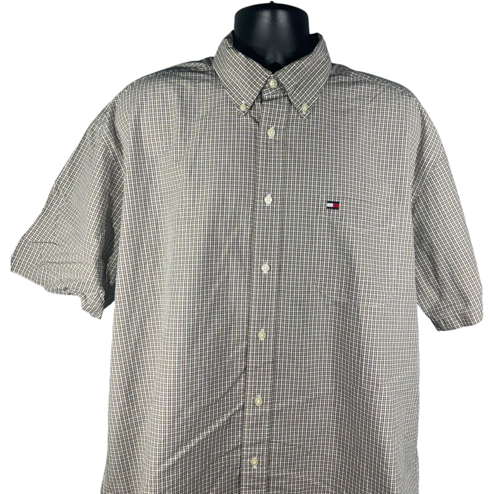 Collection of Tommy Hilfiger Short Sleeve Button Down in a gallery layout