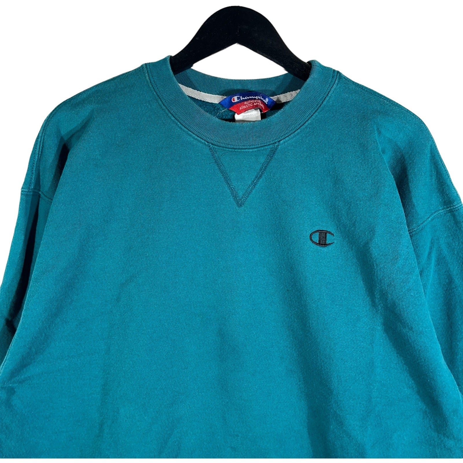 Collection of Champion Embroidered Logo Pullover Crewneck in a gallery layout