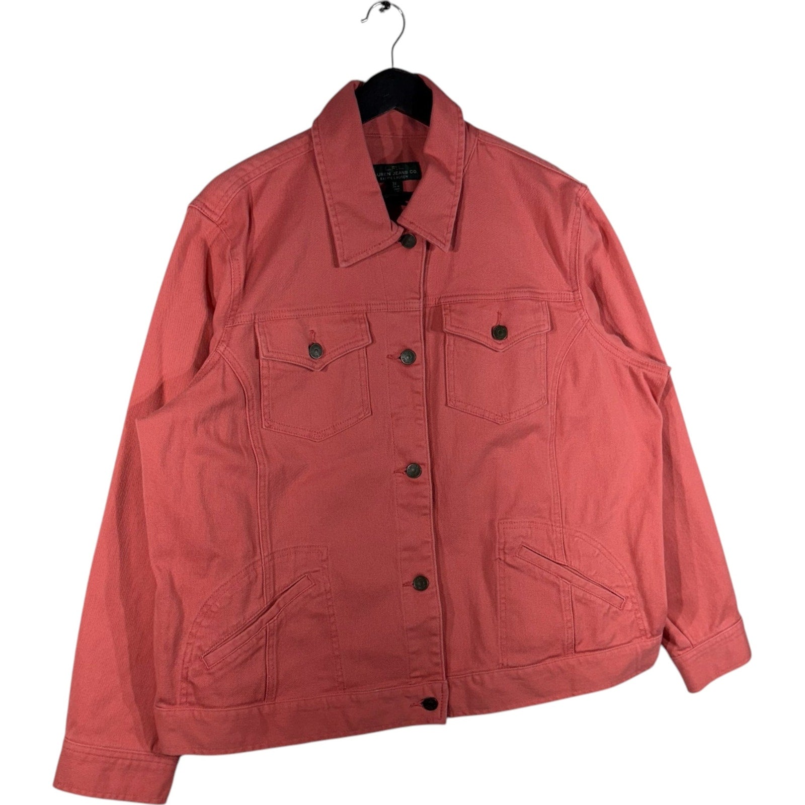 Collection of Lauren Ralph Lauren Denim Trucker Jacket in a gallery layout