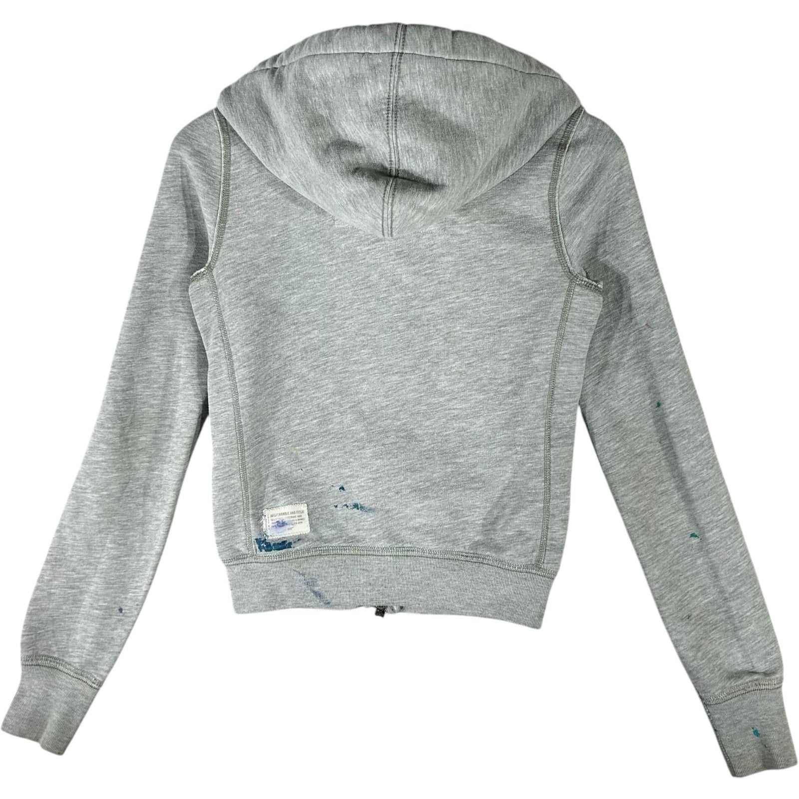 Collection of Women's Abercrombie & Fitch Spellout Logo Full Zip Hoodie in a gallery layout