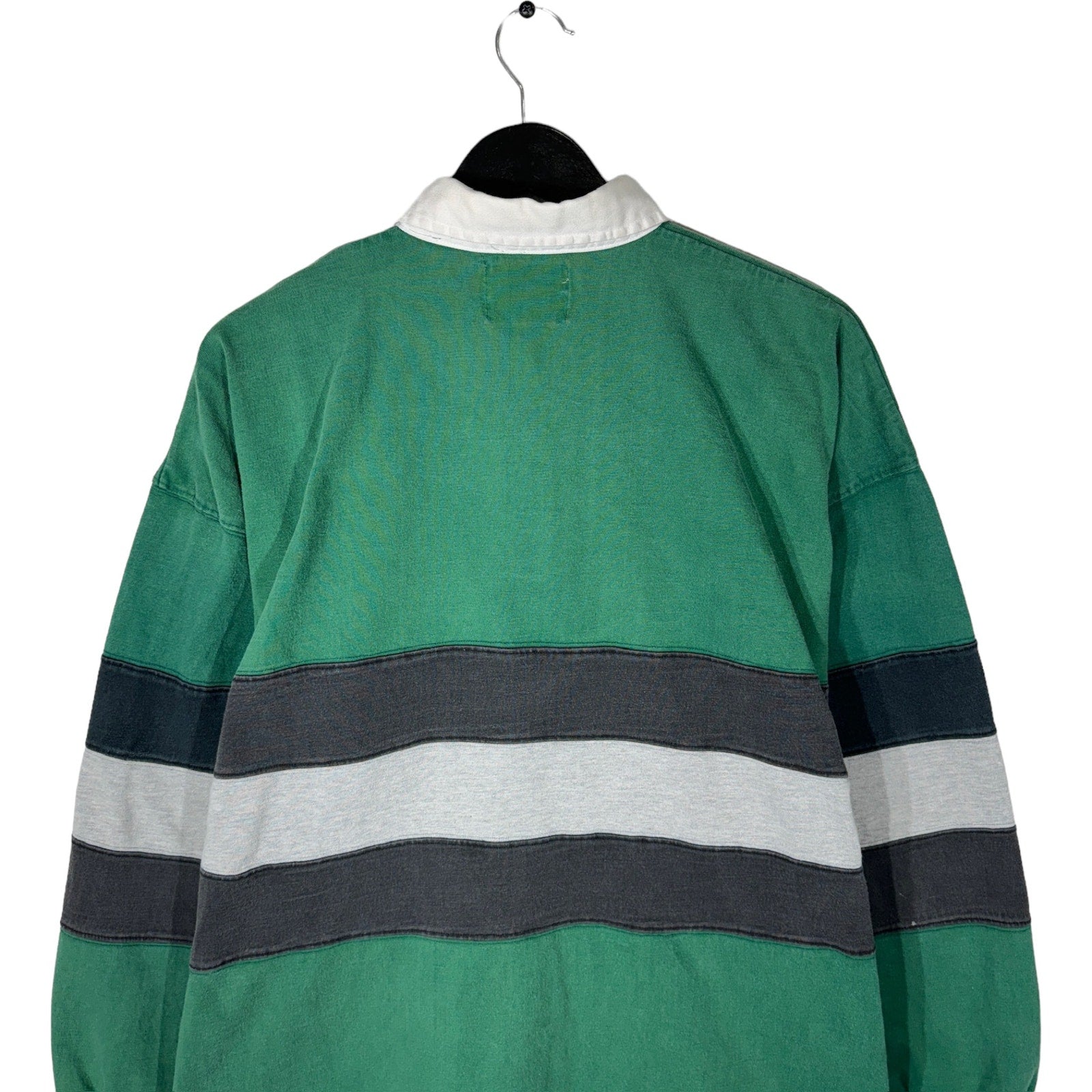 Collection of Vintage International Striped Long Sleeve Polo in a gallery layout