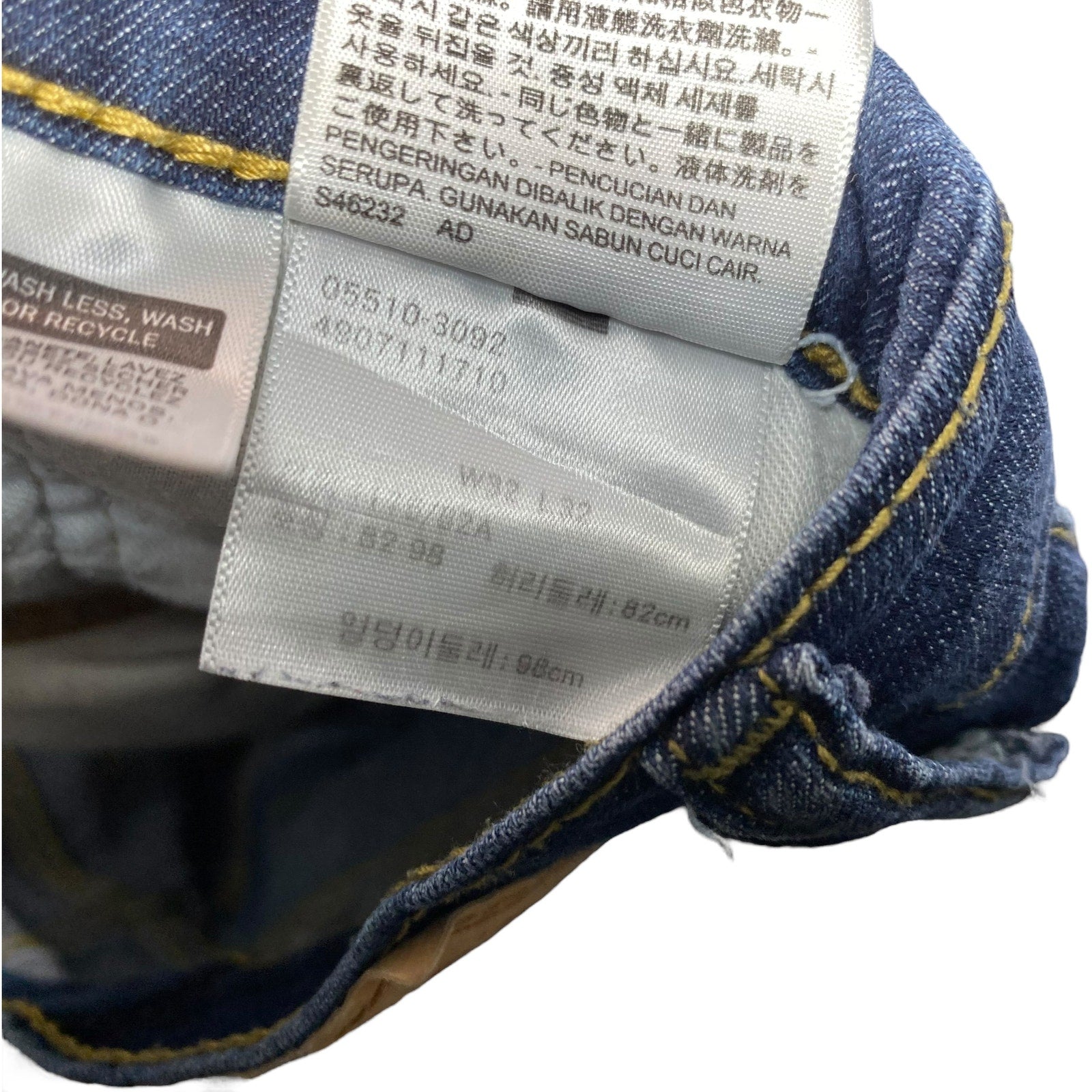 Collection of Levis 501 Zip Fly Straight Leg Dark Wash Denim Pants in a gallery layout