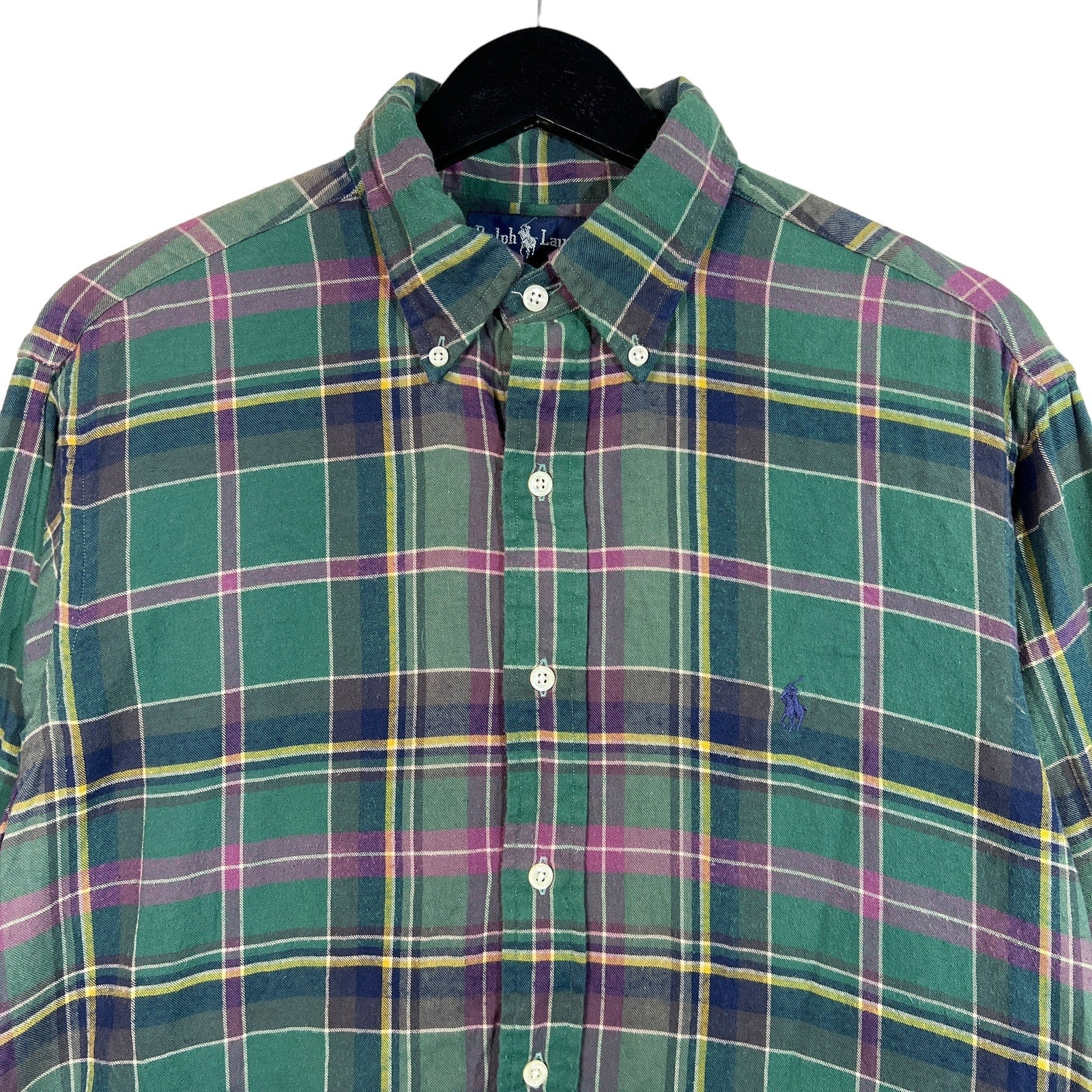 Collection of Vintage Polo Ralph Lauren Plaid Button Down Flannel in a gallery layout