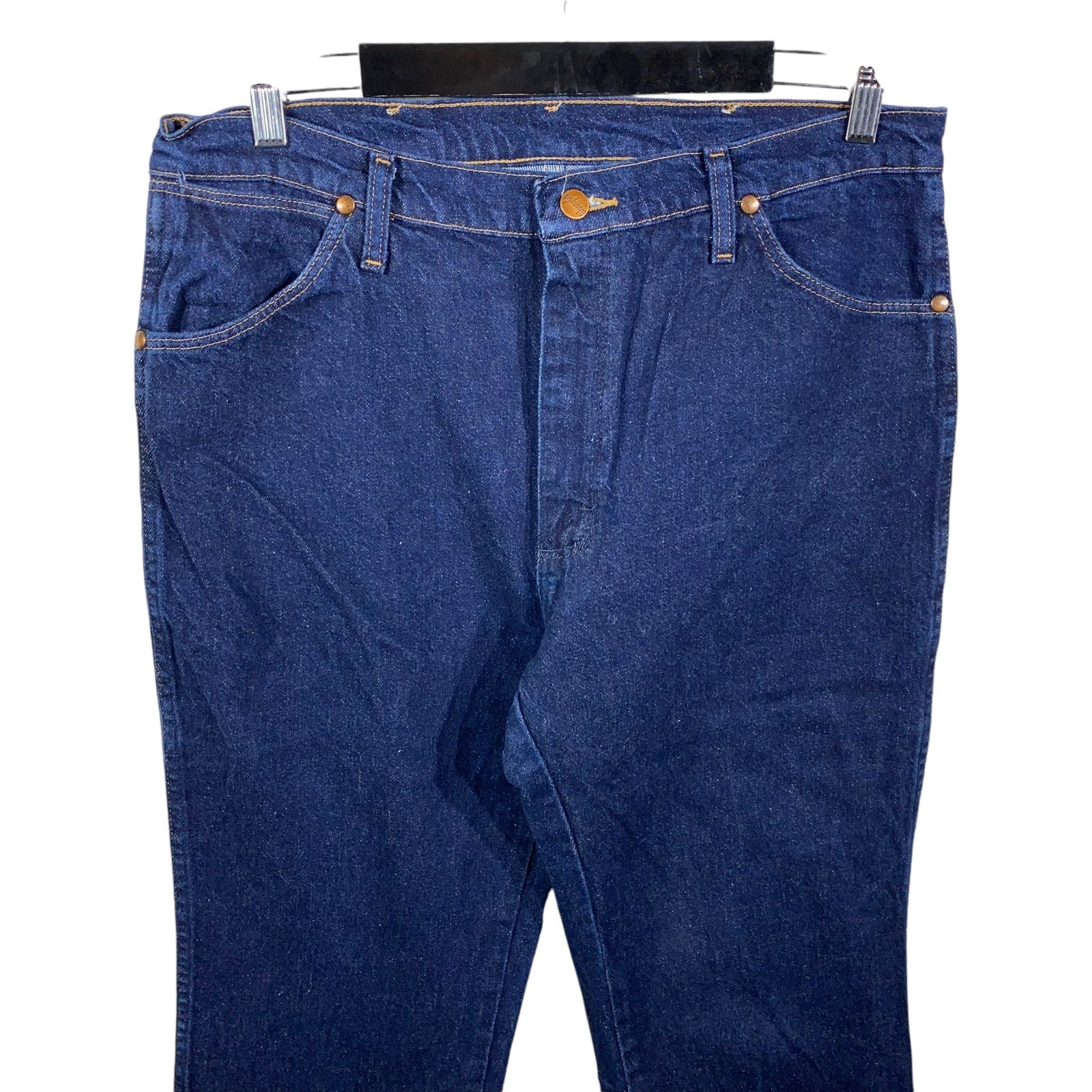 Collection of Wrangler 947 Straight Leg Denim Jeans 36 x 30 in a gallery layout
