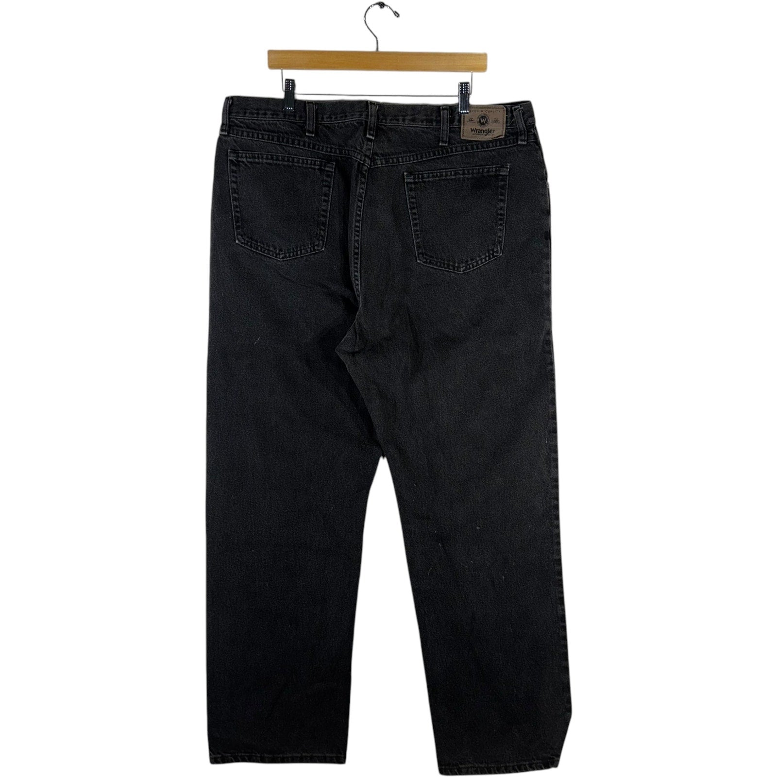 Collection of Wrangler Denim Straight Leg Jeans 42x32 in a gallery layout