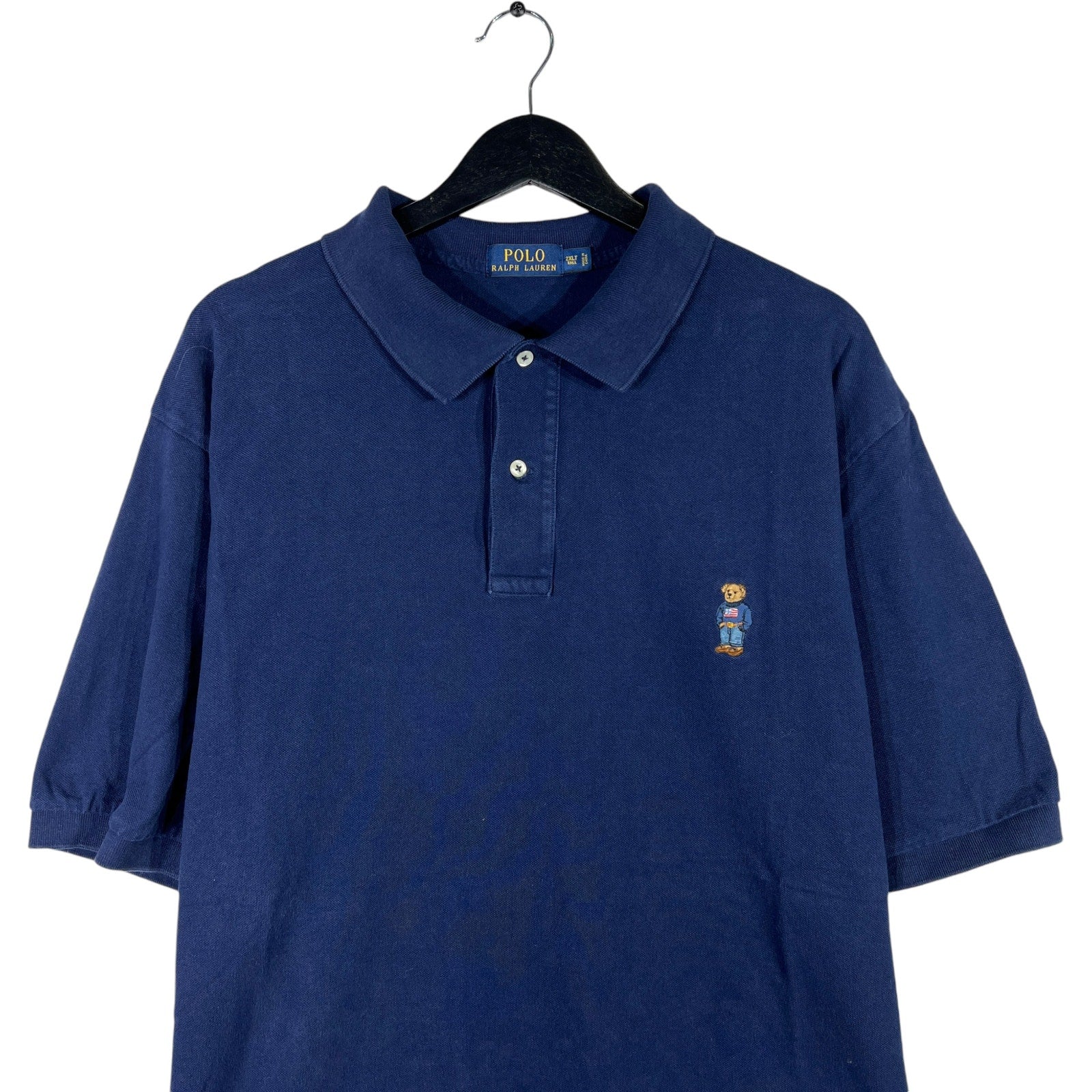 Collection of Polo Ralph Lauren Bear Embroidery Short Sleeve Polo in a gallery layout