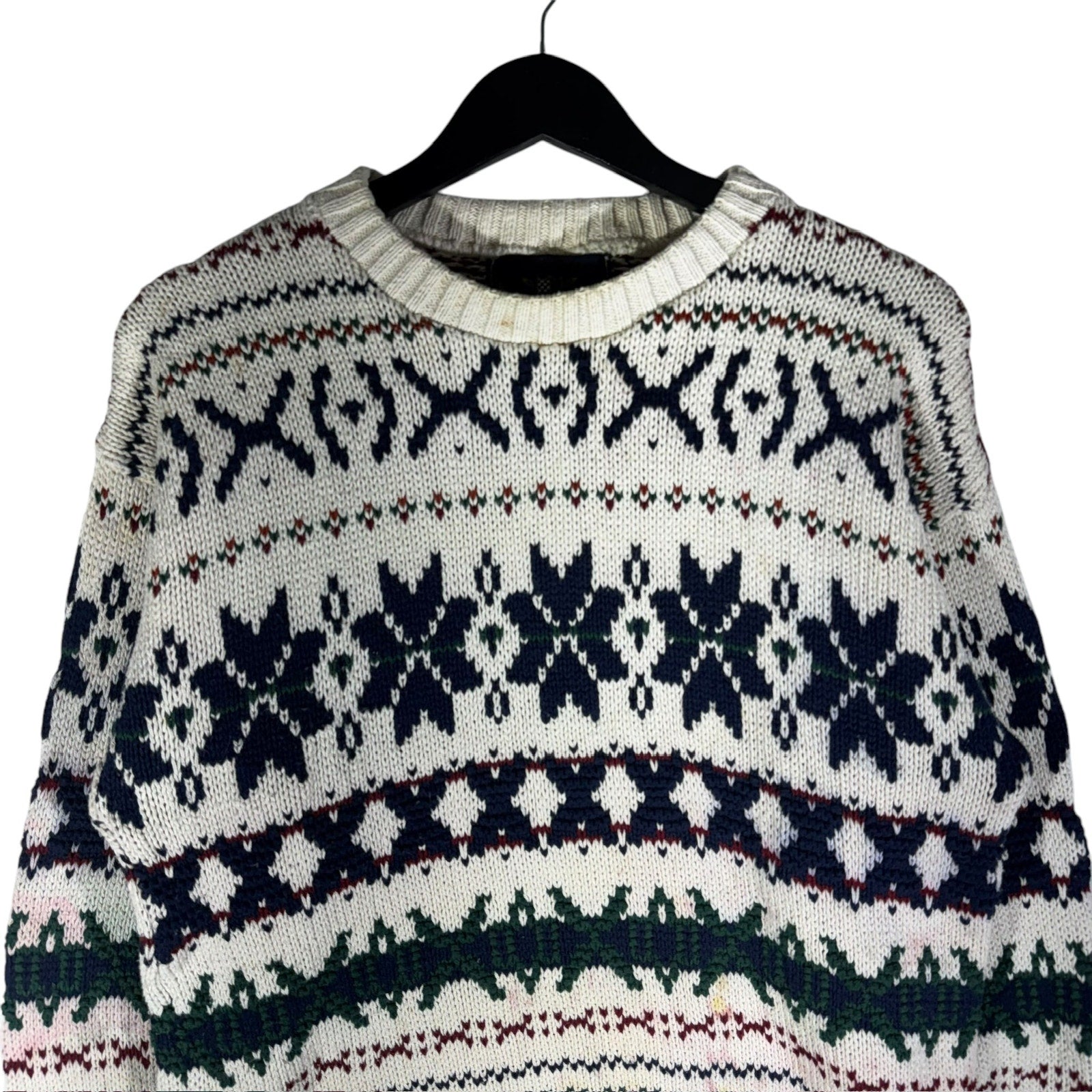 Collection of Vintage American Portrait Knit Sweater in a gallery layout